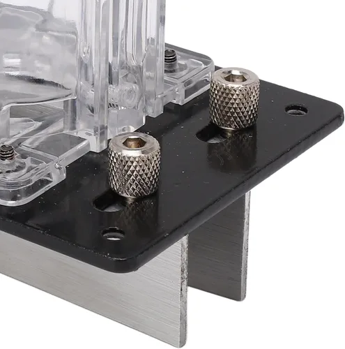 Vista 5 de Router de madera Ranura Localizador multifuncional de plástico transparente máquina de ranura titular para proyectos de carpintería