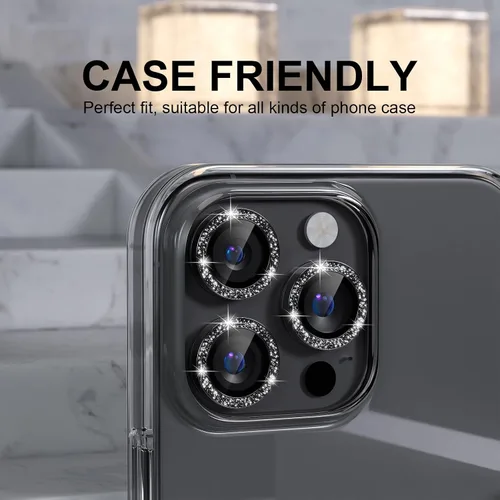 Vista 73 de Choiche Compatible para iPhone 16 Pro/iPhone 16 Pro Max Protector de Lente de Cámara, Vidrio Templado 9H Protector de Pantalla de Cubierta de Cámara