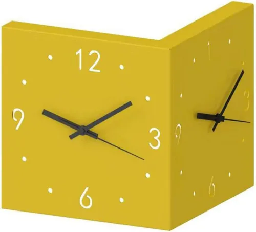 Vista 9 de KYOFIS Reloj de pared Corne de doble cara, reloj de pared de esquina luminoso con sensor con escala numeral, funciona con pilas, reloj de pared Azul