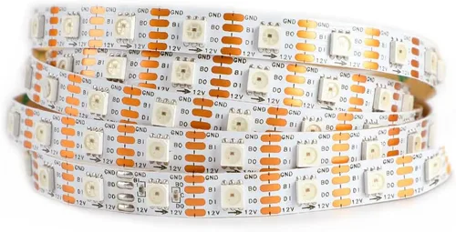 Vista 17 de WS2812B - Tira de LED de 12 V WS2815 (WS2812B actualizado) con luz direccionable individualmente, tira de LED programable con conectores JST-SM de 4
