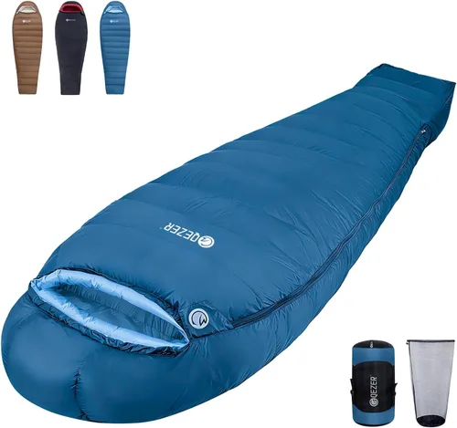 Vista 8 de 0 Degree Down Sleeping Bag for Adults,Cold Weather Backpacking