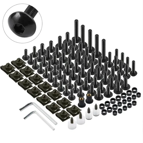 Vista 6 de Kit de tornillos de carenado CNC para motocicleta, 155 piezas, tornillos para Yamaha Tenere 700 T700 XTZ 700 YZF XJR FJR 1300 MT09 MT07 XJ6 TMax FZ8
