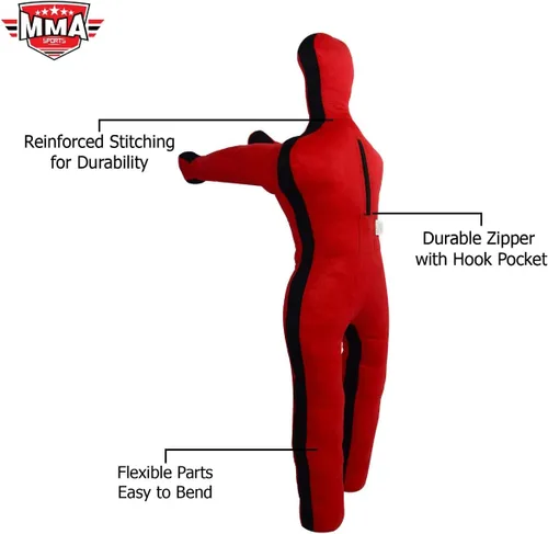 Vista 5 de MMA Niños Artes Marciales Mixtas Entrenamiento Judo Kick Boxing Dummies Jóvenes Ejercicio Lanzar Buddy Ground Libra Maniquí Fitness - 40 PULGADAS