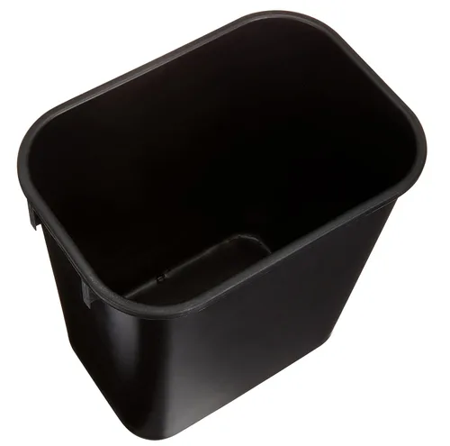Vista 4 de Amazon Basics Cubo de basura pequeño, papelera rectangular para oficina comercial, 3 galones (paquete de 2), color negro