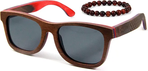Vista 5 de Gafas de sol de madera para hombre y mujer. 100% madera de arce