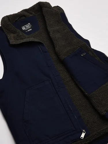 Vista 4 de Carhartt - Chaleco de cuello con forro tipo Sherpa para hombre.