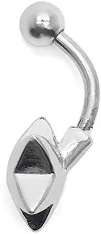 Vista 3 de Steel Puff Star Belly Button Ring Body Jewelry Piercing Ring Navel Ring Barbells with Cubic Zirconia