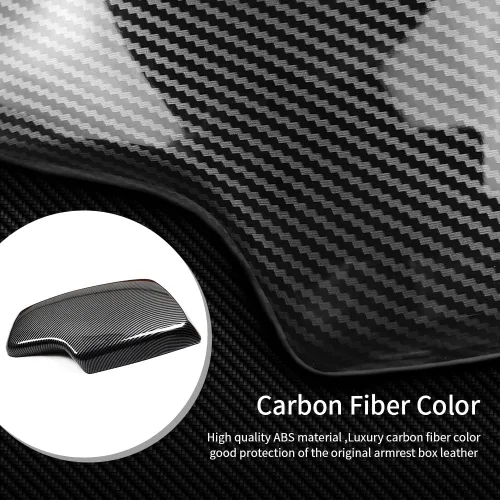 Vista 2 de Funda para Reposabrazos de Coche para BMW Serie 3 F30 E90 E91 E92 E93 2006-2018, Cubierta Interior de Reposabrazos de Fibra de Carbono, Panel