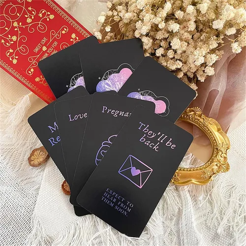 Vista 5 de Han Yu Bowen Cartas de Oráculo de Amor, Cartas de Tarot para Principiantes Cartas de Tarot de Llama Gemela, Cartas de Oráculo Mazos con Significados