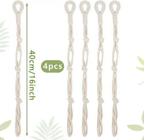 Vista 2 de Extensores conectables para colgar plantas, extensor de cuerda duradera para macetas, baños de pájaros, adornos decorativos, extensor de gancho