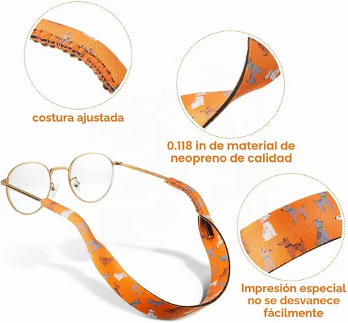Vista 2 de Weewooday 6 piezas de correa para gafas de sol antideslizantes para niños, retenedor de cordón