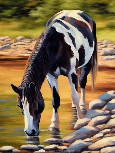 Vista 9 de Reofrey Kits de arte de diamantes de bricolaje para adultos, caballos, animales, taladro completo, redondo, diamantes de imitación, kit de pintura