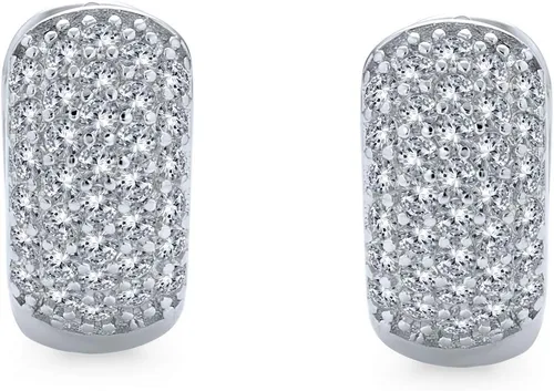 Vista 2 de 5 filas pavimentan circonitas cúbicas anchas para mujer, plata de ley 925 chapada en oro rosa