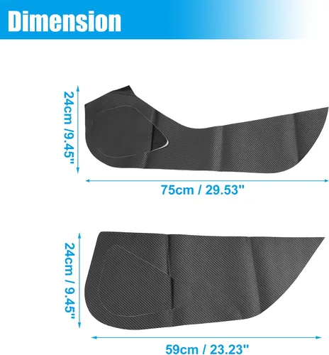 Vista 7 de X AUTOHAUX 1 juego de calcomanías antipatadas para puerta, patrón de fibra de carbono, protector antiarañazos para puerta, protector protector