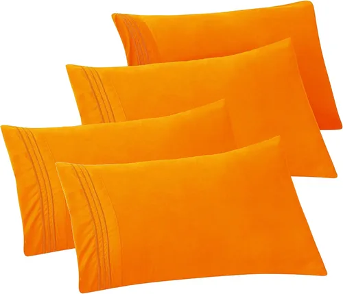 Vista 73 de Elegant Comfort Fundas de almohada sólidas de microfibra de alta calidad hotelera, tejido suave, resistente a las arrugas y a las manchas, fácil