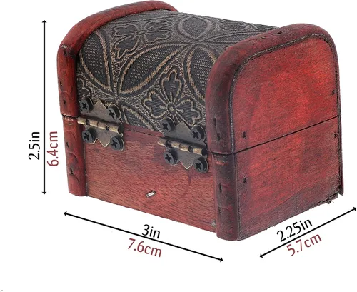 Vista 2 de Caja de madera de 3 pulgadas con diseño de flores