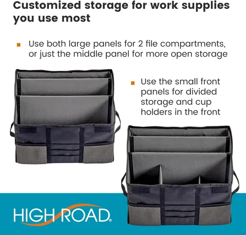 Vista 3 de High Road Carganizer Organizador de Oficina para Asiento Delantero del Automóvil y Organizador de Oficina Móvil para Camión de Trabajo