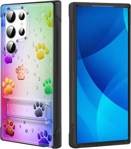 Vista 74 de Funda para Galaxy S25, de doble capa, resistente, a prueba de golpes, con soporte, funda protectora militar a prueba de caídas para Samsung Galaxy