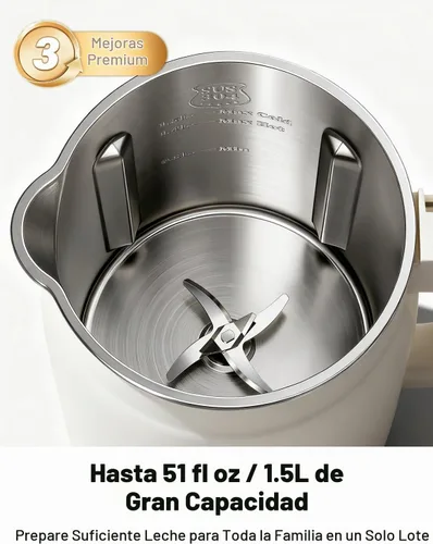 Vista 5 de KIDISLE Máquina para hacer leche de nueces 10 en 1 y máquina de sopa