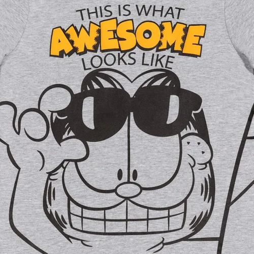 Vista 5 de Garfield 3 Pack Camiseta Manga Corta Naranja Rojo Gris