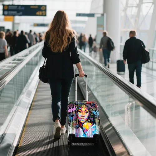 Vista 5 de WUJIAONIAO - Funda protectora para equipaje de viaje, 18 - 32 pulgadas 45.72 a 81.28 cm.