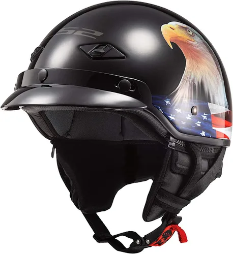 Vista 5 de LS2 Helmets - Medio casco para motocicleta Bagger