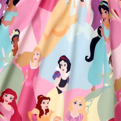 Vista 6 de Disney Conjunto de vestido y cárdigan para niñas, 2 piezas, vestido sin mangas con estampado de niña pequeña y cárdigan de manga larga