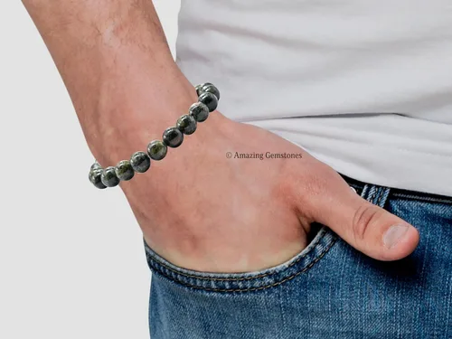 Vista 855 de Amazing Gemstone Crystal Bracelet for Women Men's Gifts - Protection Healing Crystal Bracelet - 8mm Gemstone Beaded Stretchable Bracelet Pulseras