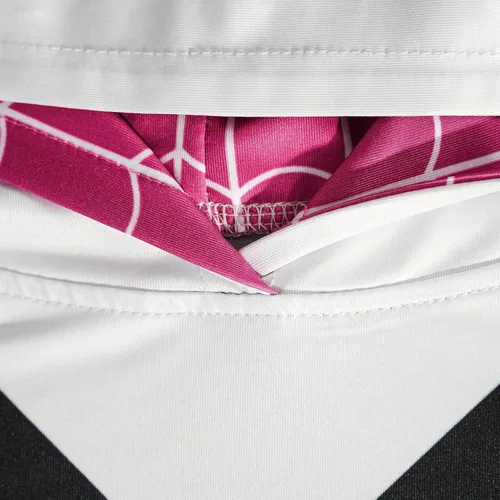 Vista 6 de sunmond Disfraz de Spider Gwen para niñas, disfraz de superhéroe fantasma, Stacy, vestido de cosplay, perfecto para uso diario y Halloween
