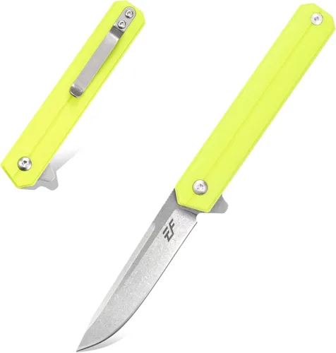 Vista 8 de Eafengrow EF64 cuchillo plegable con hoja de acero D2, mango G10, multiherramienta, cuchillo de bolsillo para camping, senderismo, herramienta