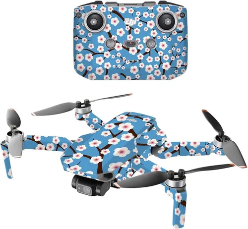 Vista 16 de MightySkins - Compatible con DJI Mini 2 Dron portátil - Blue Petals Funda protectora de vinilo duradera y única Fácil de aplicar, quitar