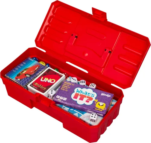 Vista 8 de Akro-Mils 9912 Caja de herramientas de plástico, color rojo, 12 pulgadas