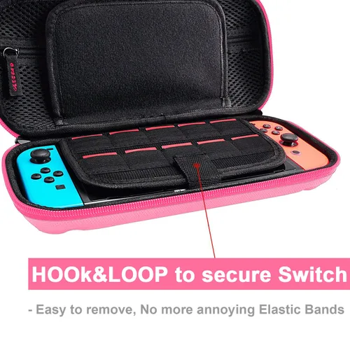 Vista 84 de daydayup Switch Carrying Case Compatible with Nintendo Switch 2, with 24 Games Cartridges Protective Hard Shell Travel Carrying Case Pouch for