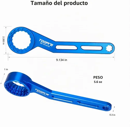 Vista 6 de Mimoke Herramienta de soporte inferior de bicicleta 6 en 1 12/16 muesca para Hollowtech II - Llave BB multifuncional para BBR60/BB80/BB51/PF30