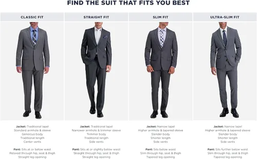 Vista 5 de J.M. Haggar Abrigo separado de traje elástico a medida para hombre