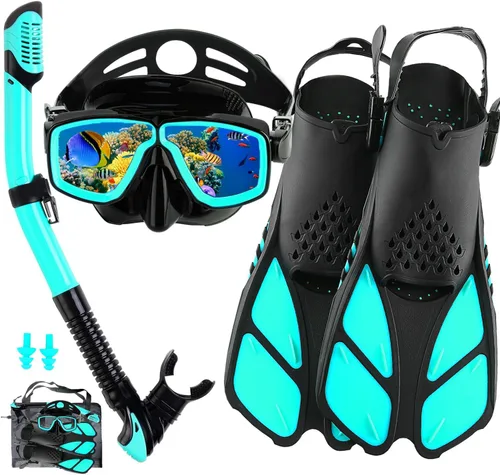 Vista 10 de Snorkeling Gear for Adults with Bag Anti-Fog Snorkel Sets for Travel