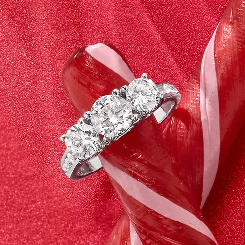 Vista 5 de Ross-Simons 1.92 ct. t.w. CZ 3-Stone Ring in Sterling Silver