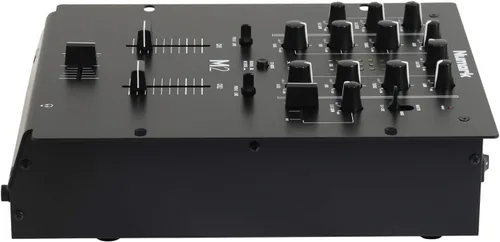Vista 4 de Numark M2 - Mezclador DJ de 2 canales para scratch, montable en rack con ecualizador de 3 bandas, entrada de micrófono y crossfader reemplazable