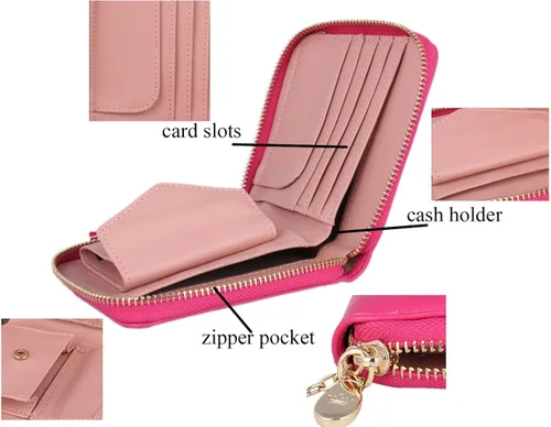 Vista 3 de adoptfade Womens Pequeño cartera Color Sólido Tassel Coin Purse