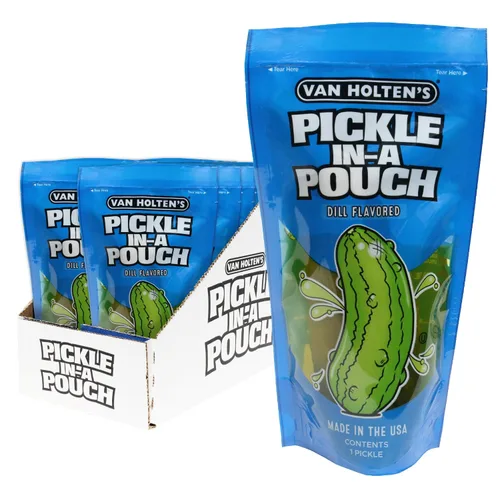 Vista 15 de Van Holten's Pickles - Eneldo Jumbo Pickle-In-A-Pouch - Paquete de 6 Eneldo clásico en una bolsa resellable, aperitivo estable, sin gluten, sin