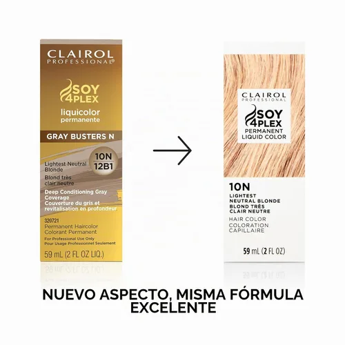 Vista 3 de Clairol Professional Permanent Liquid Color for Ultra Light Blonde Hair 10n Rubio neutro más claro
