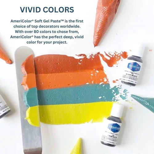 Vista 5 de AmeriColor, Super Black, botella de 0.75 onzas, pasta de gel suave, colorante alimentario