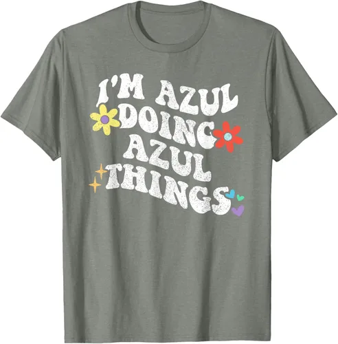 Vista 29 de Retro Groovy Im AZUL Doing AZUL Things - Camiseta divertida para el día de la madre, Negro