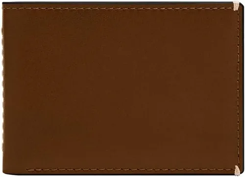Vista 4 de Fossil Billetera de cuero delgada minimalista plegable con bolsillo frontal para hombres