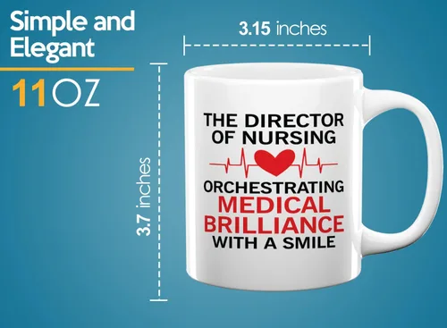 Vista 6 de Nurse Director Coffee Mug 11oz White -Brilliance - Labor Clinical Certified Nursing Assistant Surgica Oncology Practitioner
