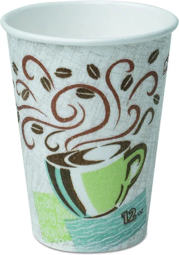 Vista 9 de Dixie Tazas para líquido caliente, de papel, 12 onzas, diseño de Coffee Dreams, 50/paquete