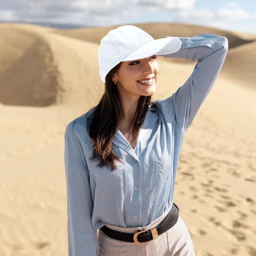 Vista 6 de Gorra de béisbol de malla de gran tamaño para hombres y mujeres, gorra de secado rápido, ajustable, ligera, para deportes al aire libre