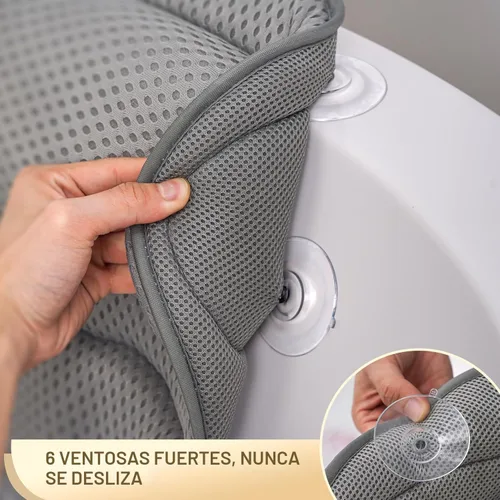 Vista 4 de Almohada de Baño de Lujo para Bañera, Almohada de Baño Extra Suave y Cómoda para Soporte de Cabeza, Cuello y Espalda en la Bañera, con Cojines