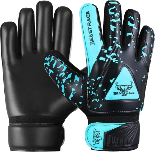 Vista 9 de BEAST RAGE Guantes de portero para niños con soporte de agarre, guante de fútbol juvenil, guante de fútbol para niños, guante de fútbol para niños