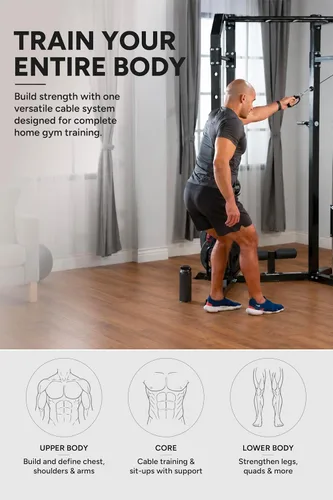 Vista 9 de Marcy Power Cage with Pulley, Pull Up Dip Station, Squat Rack SM-3551AMZ